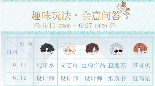 光与夜之恋会意问答第十一天答案是什么