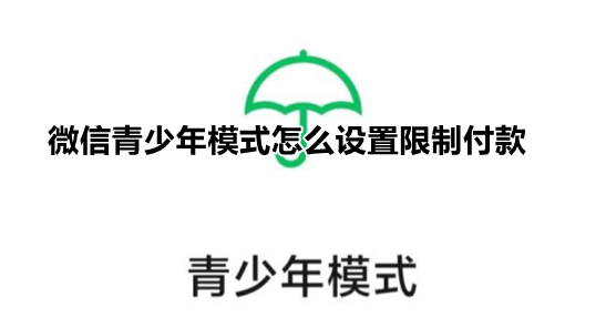 微信青少年限制付款怎么设置