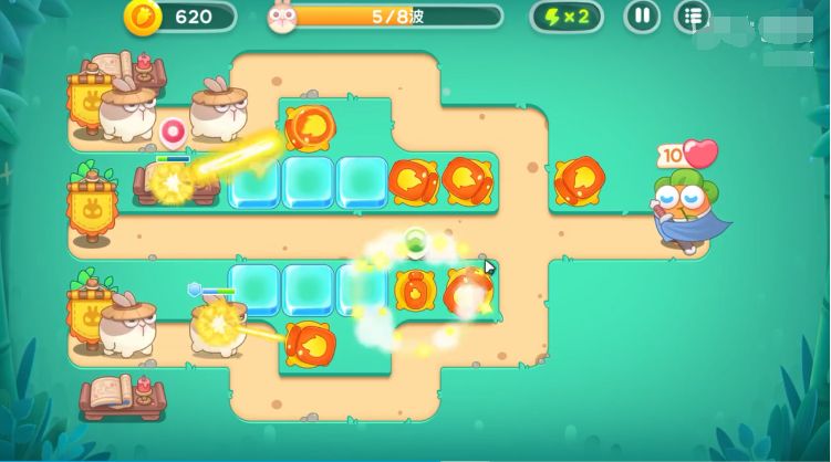 保卫萝卜4第18关攻略：卧兔藏龙第18关怎么过[多图]图片2