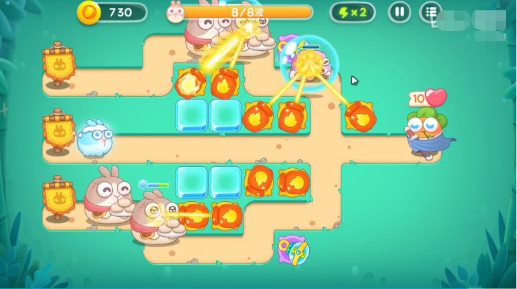 保卫萝卜4第18关攻略：卧兔藏龙第18关怎么过[多图]图片3