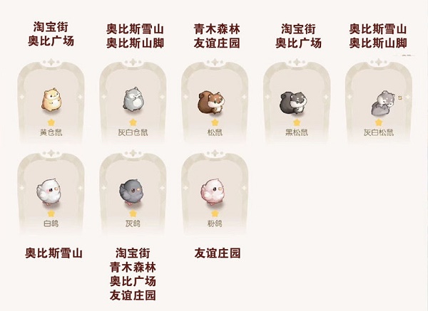 奥比岛手游宠物分布位置在哪