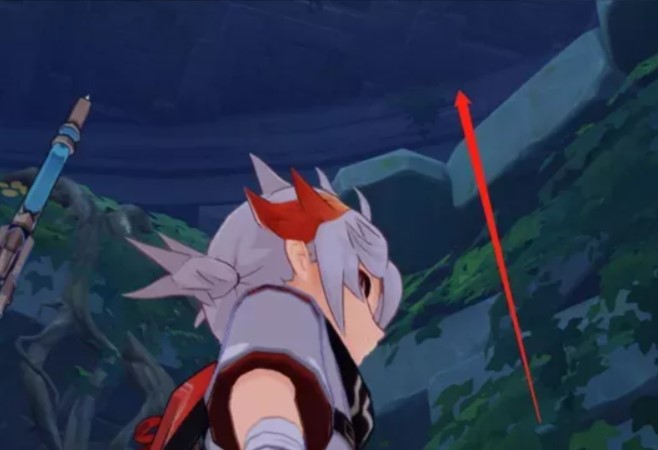 顺着这个方向前往山顶