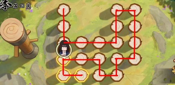 火影忍者功夫一笔画42关通关方法是什么