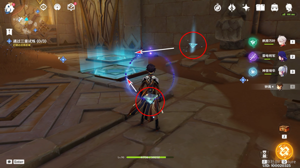原神三重试炼1攻略 热砂之梦圣显厅试炼一通关流程[多图]图片4