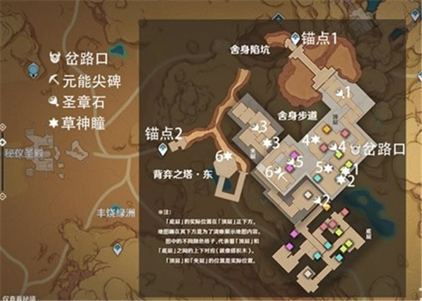 原神大赤沙海元能尖碑圣章石在什么位置