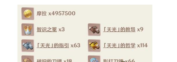 原神雷电将军3.3突破材料大全