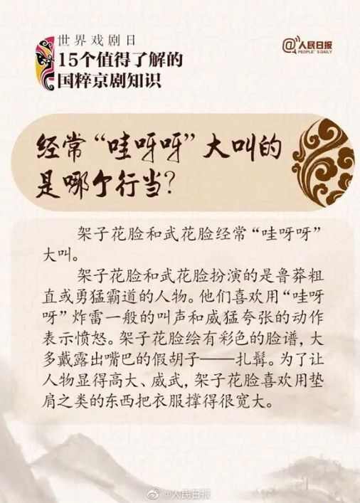 京剧的哇呀呀喂呀呀哇哈哈都啥意思