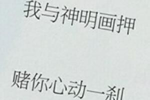 我与神明画押赌你心动一刹是什么意思