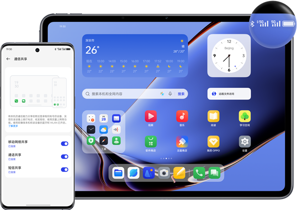 oppopad2通信共享能应用在哪些机型中
