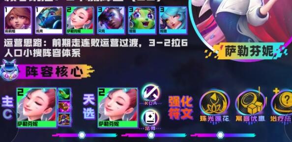 金铲铲之战s10KDA芬妮阵容装备搭配