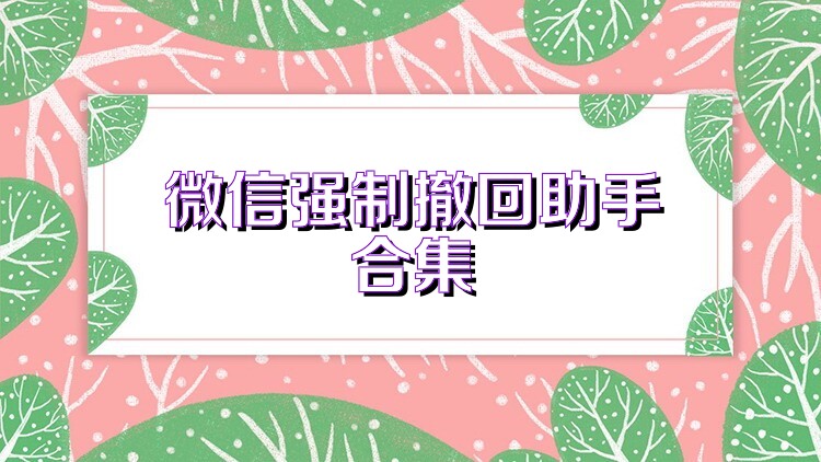 微信强制撤回助手合集