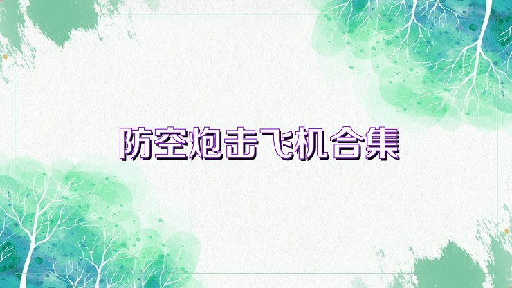 防空炮击飞机合集