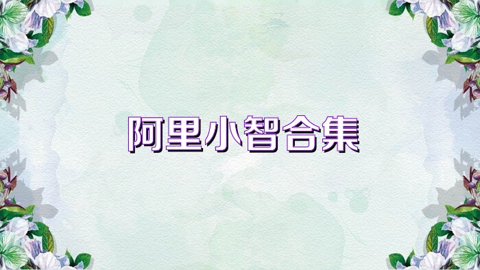 阿里小智合集