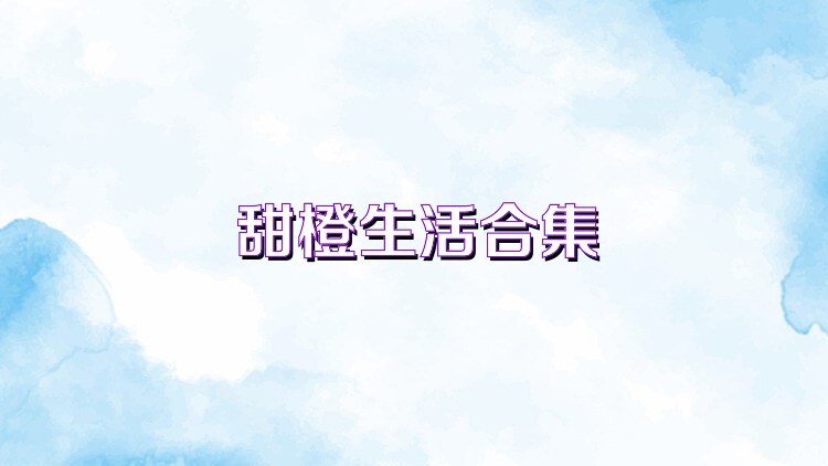 甜橙生活合集