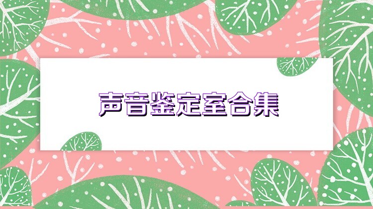 声音鉴定室合集