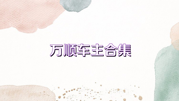 万顺车主合集