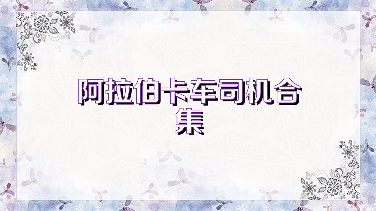 阿拉伯卡车司机合集