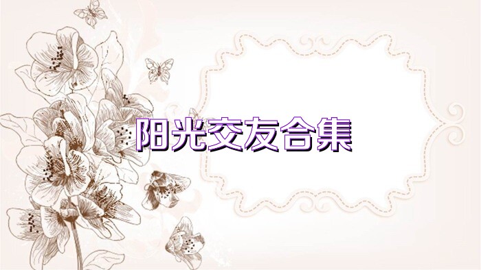 阳光交友合集