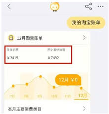 淘宝如何查看月消费金额