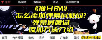 猫耳FM怎么添加弹幕屏蔽词