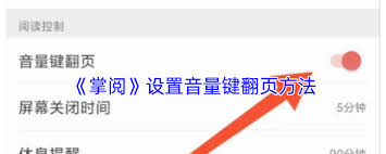 掌阅怎样设置音量键翻页