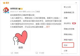 如何在微博投诉举报文章