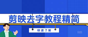 剪映如何去除视频原有文字