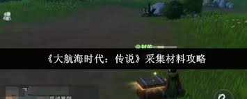 大航海时代传说如何采集材料