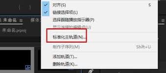 Pr如何添加标准化轨道