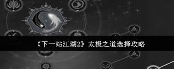 下一站江湖2太极之道如何选择