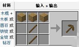我的世界如何合成木镐