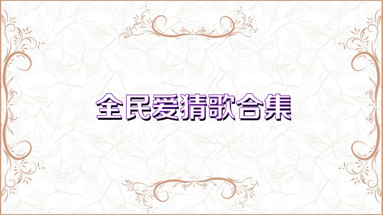 全民爱猜歌合集