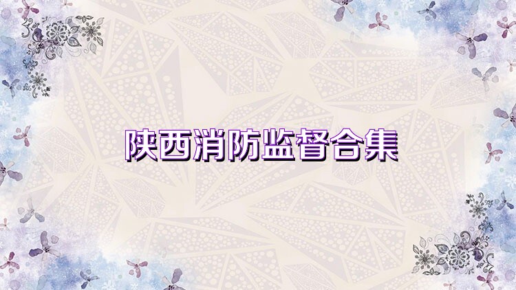 陕西消防监督合集