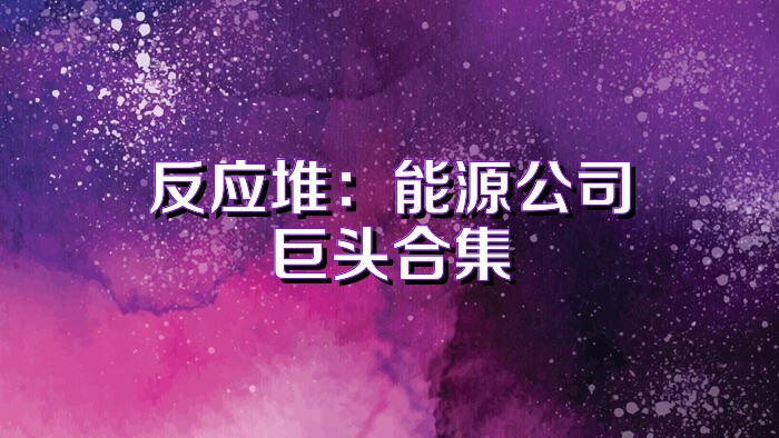 反应堆：能源公司巨头合集