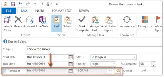 outlook怎么设置任务提醒