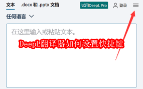 DeepL翻译器快捷键怎么设置