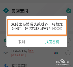 美团如何办理密码解锁定