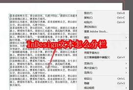InDesign文本如何进行分栏