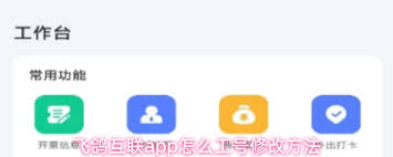 飞鸽互联app如何修改工号