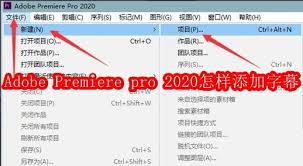 Adobe Premiere pro 2020如何添加字幕