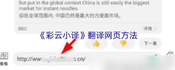 彩云小译如何翻译网页内容