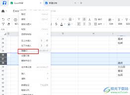 如何在腾讯文档隐藏数据行列