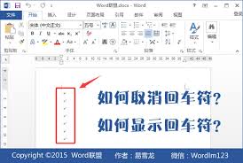 Word怎么取消回车符