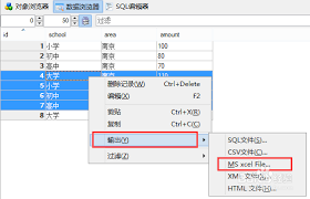 MySQL-Front数据库如何将数据转换成excel文件