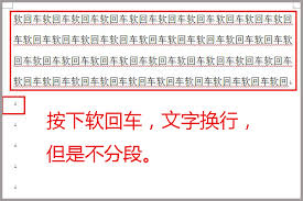 word中软回车键与硬回车键有何区别