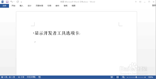 Word如何添加开发工具选项卡