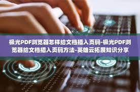 极光PDF阅读器如何给文档添加页码-极光PDF阅读器怎样在文档中插入页码
