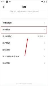 点点穿书阅读偏好如何设置